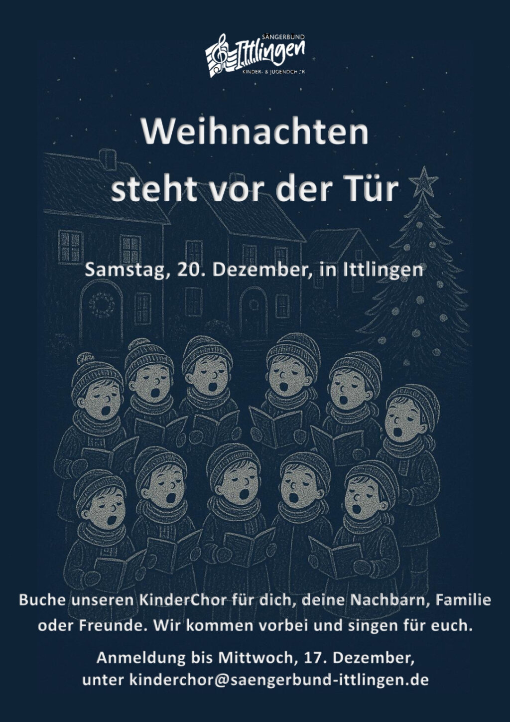 Kinderchöre des Sängerbund Ittlingen singen für Sie an Weihnachten