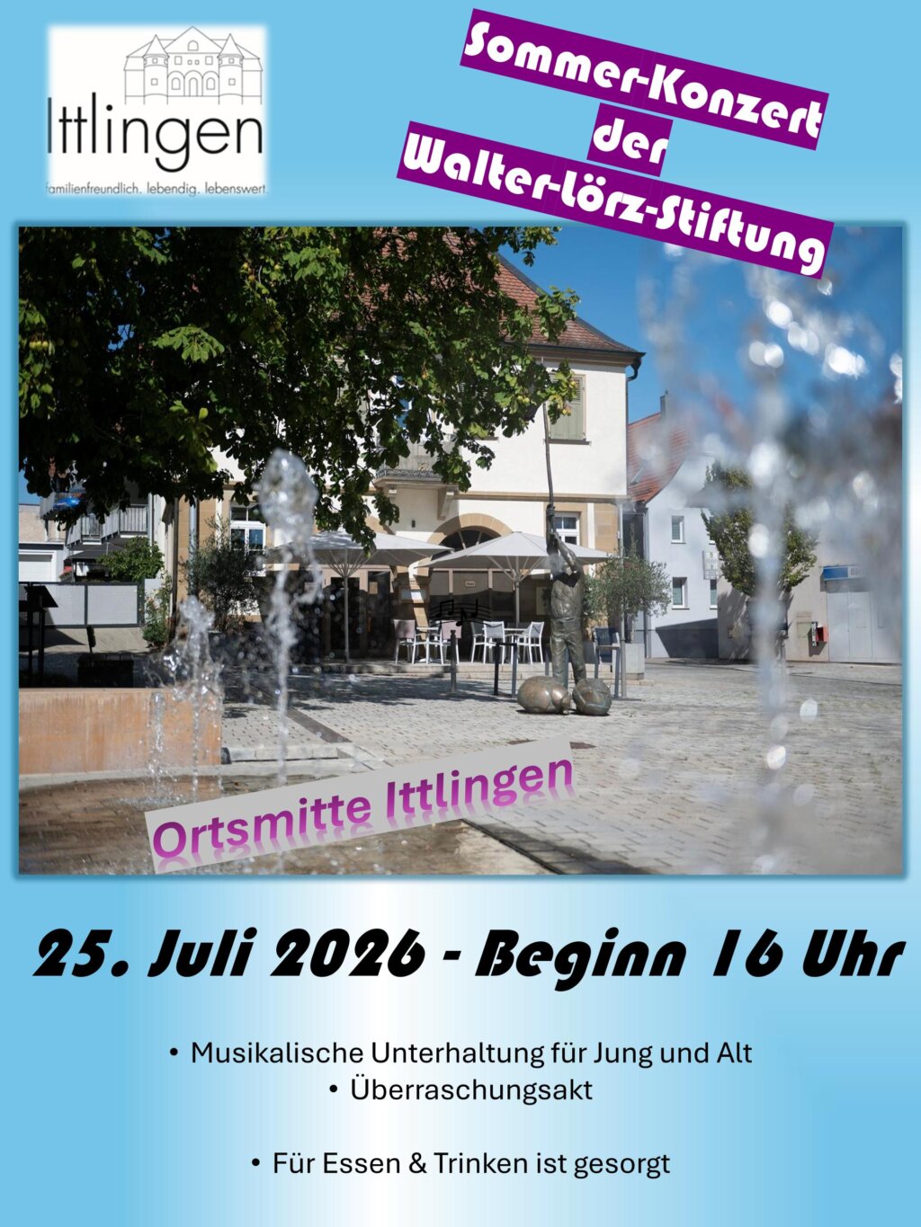 Sommerkonzert der Walter-Lörz-Stiftung mit unserem MännerChor